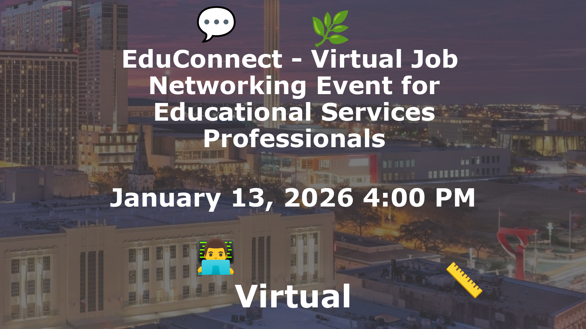 EduConnect - Virtual Job  Networking Event for Educational Services Professionals event image